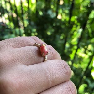 Kendra Scott Julia Ring in Coral Kyocera Opal